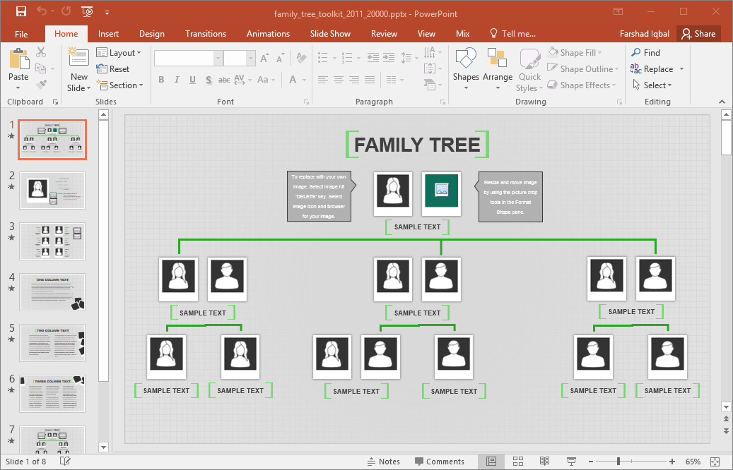 free family tree template for mac